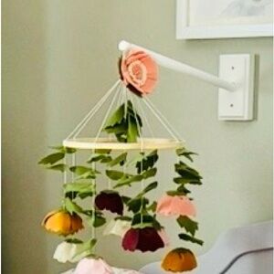 Felt Floral Baby Mobile in Rose and Harvest Colors - So much beautiful detail!